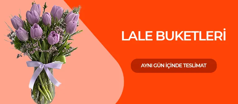 Beyaz, Sarı, Kırmızı Lale Buketleri